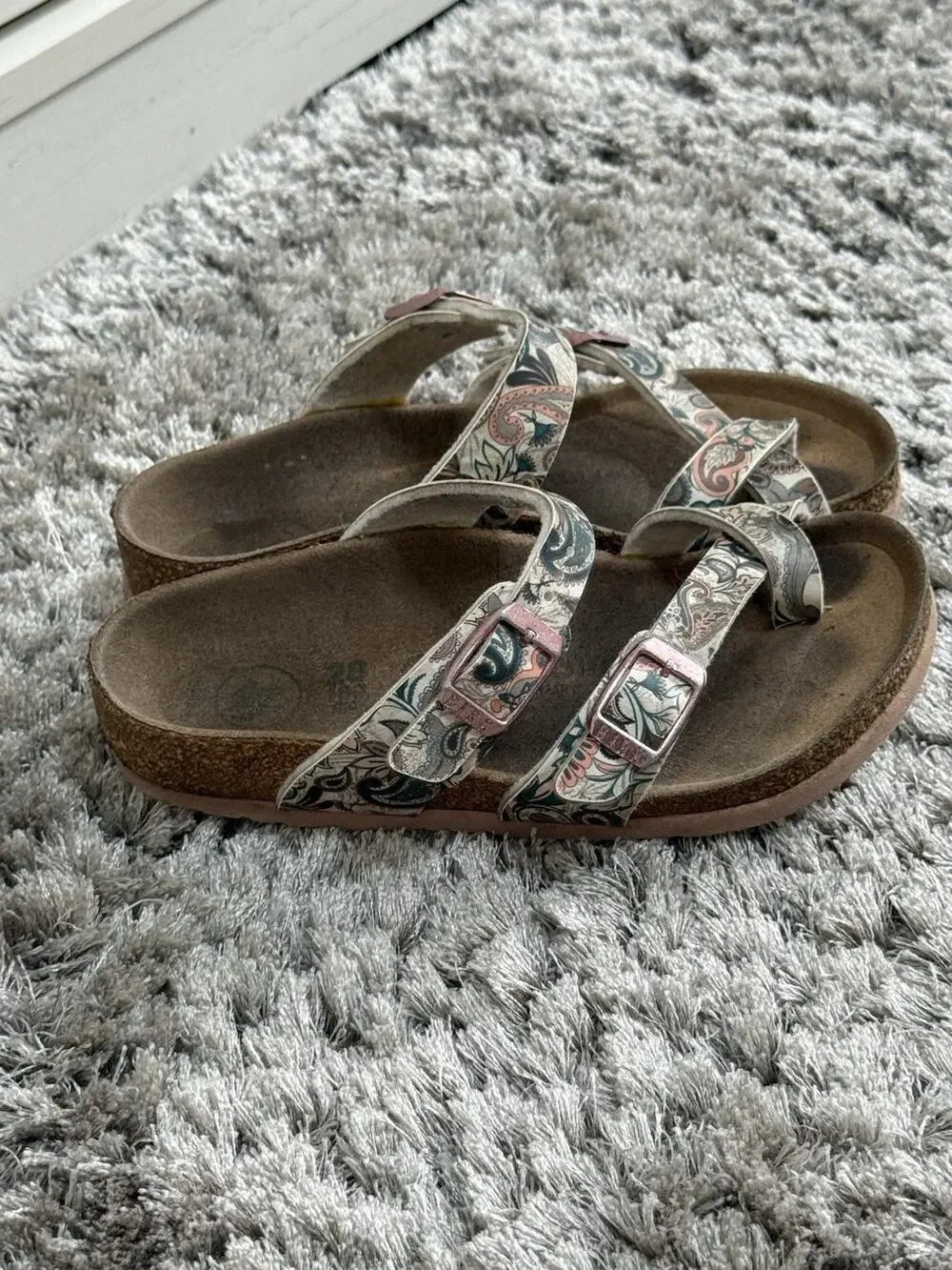 Birkenstock Mayari Kids Sandals Light Pink Birko-Flor Adjustable Strap 28-10